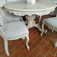 TAVOLO TONDO SHABBY ALLUNGABILE 