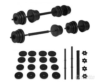 Set manubri regolabili 2 in 1 fino a 30 kg