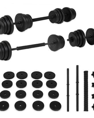Set manubri regolabili 2 in 1 fino a 30 kg