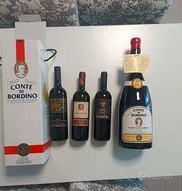 4 Bottiglie Vini Rossi Vintag 2003-2009 con Magnum