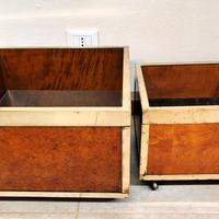 Set di due fioriere/portavasi vintage, anni '70