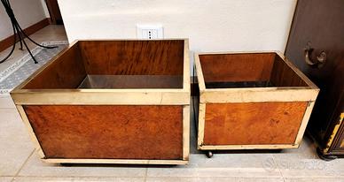 Set di due fioriere/portavasi vintage, anni '70