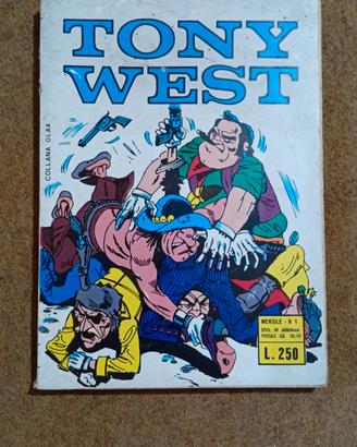 Fumetto Vintage TONY WEST N. 1 Edizioni Metro