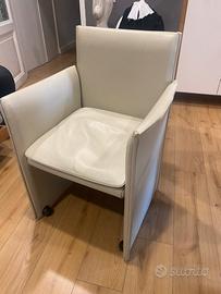 Sedia in pelle Bellini Break by cassina