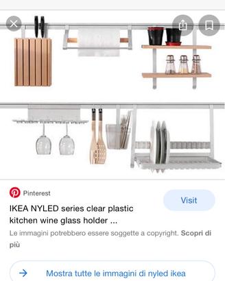 Porta rotolo carta cucina sistema Nyled lkea