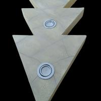 Lampadario in cartongesso triangolo in linea 3