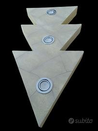 Lampadario in cartongesso triangolo in linea 3