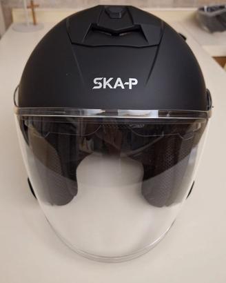 Casco jet SKA-P 1D Tour nero opaco, doppia visiera
