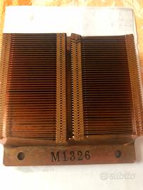 Dissipatore in rame con alette calettate