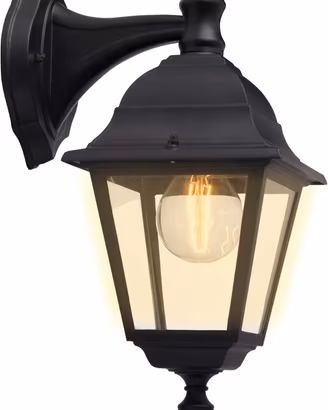 Lampada da esterno in metallo e vetro, E27, 60 W,