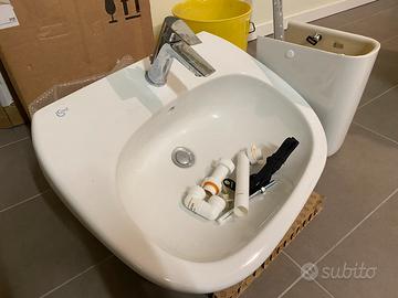 Lavandino mezza colonna + rubinetto