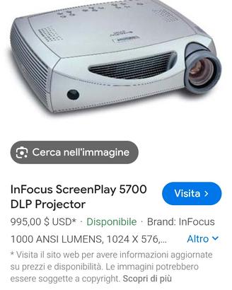 videoproiettore infocus 5700