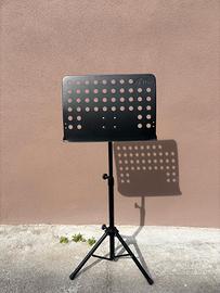 Leggio musicabile in metallo regolabile in altezza