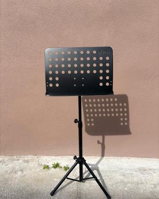 Leggio musicabile in metallo regolabile in altezza