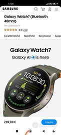 Orologio Samsung Galaxy Watch7 Bluetooth 40mm 