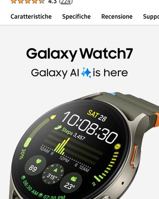Orologio Samsung Galaxy Watch7 Bluetooth 40mm 