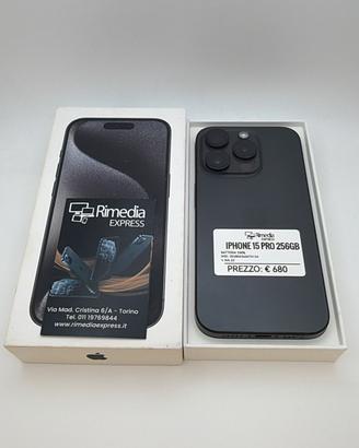 iPhone 15 Pro 256GB nero usato garanzia 