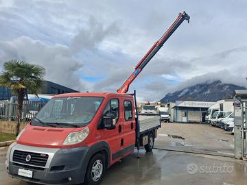 Fiat Ducato Doppia Cabina Gru e Cassone Fisso