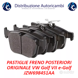 PASTIGLIE FRENO POSTERIORI ORIGINALI VW Golf VII