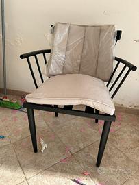 Sedia in ferro con cuscino