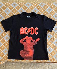 T-shirt AC/DC pull&bear-taglia M-nera Rock BandTee