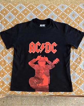 T-shirt AC/DC pull&bear-taglia M-nera Rock BandTee