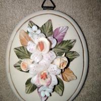 quadretto ovale stile Capodimonte