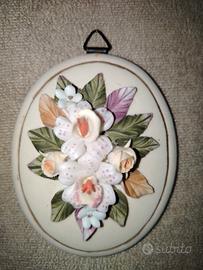 quadretto ovale stile Capodimonte