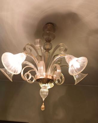 Mestre, Lampadario vetro Murano anni 50-60