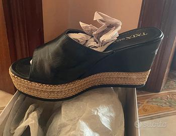 Sandali Espadrillas Nere con zeppa