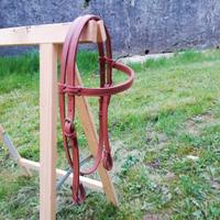 Testiera western in cuoio