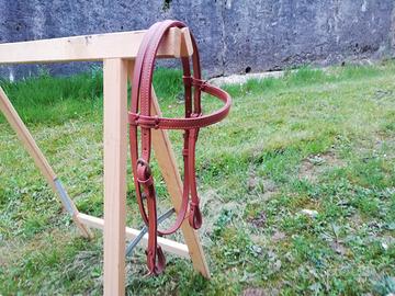 Testiera western in cuoio