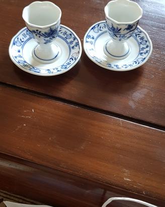 2 portauova vintage porcellana cecoslovacca  