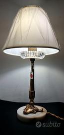 Lampada da tavolo vintage su base di marmo