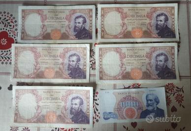 Banconote lire 10000 1000