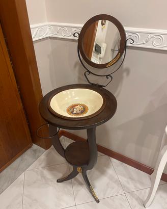 Mobile lavabo toilette da camera antico