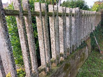 Recinzione, cancellata, pannelli cemento in bianco