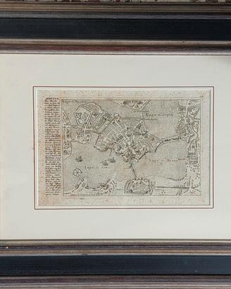 antica cartina di Mantova del 1700