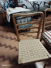 seggiole legno e paglia
