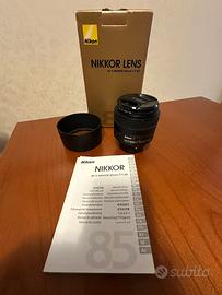Nikon af-s nikkor 85mm f/1.8 g
