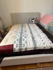 Letto matrimoniale con contenitore e materasso