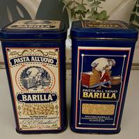 COPPIA SCATOLE LATTA BARILLA ANNI 80