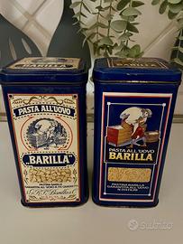 COPPIA SCATOLE LATTA BARILLA ANNI 80