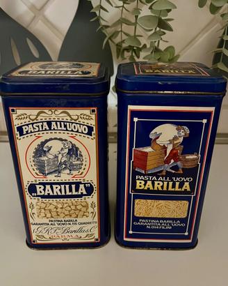 COPPIA SCATOLE LATTA BARILLA ANNI 80