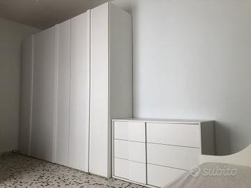 Camera da letto in legno bianco 5 pezzi