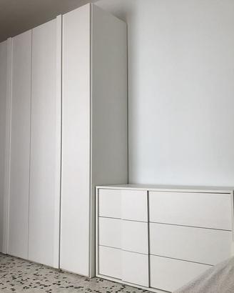 Camera da letto in legno bianco 5 pezzi