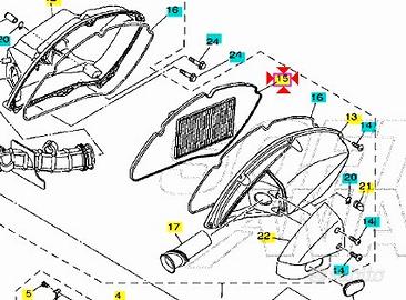 Filtro aria Yamaha Tricity 125 2CME44510000