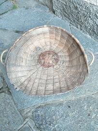 ventilabro in vimini antico