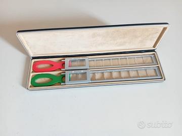 Coppia stecche per schiascopia con custodia