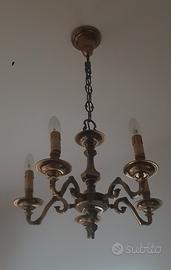 Lampadario a cinque candele